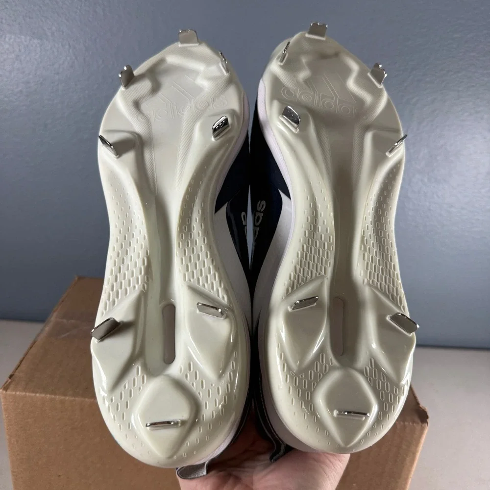Adidas Icon 7 Low Baseball Cleats Navy White Metal Spikes AS23853 Mens 15